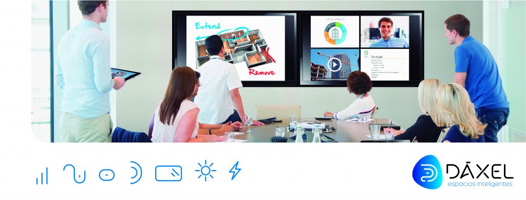 pantalla táctil para controlar videoconferencia